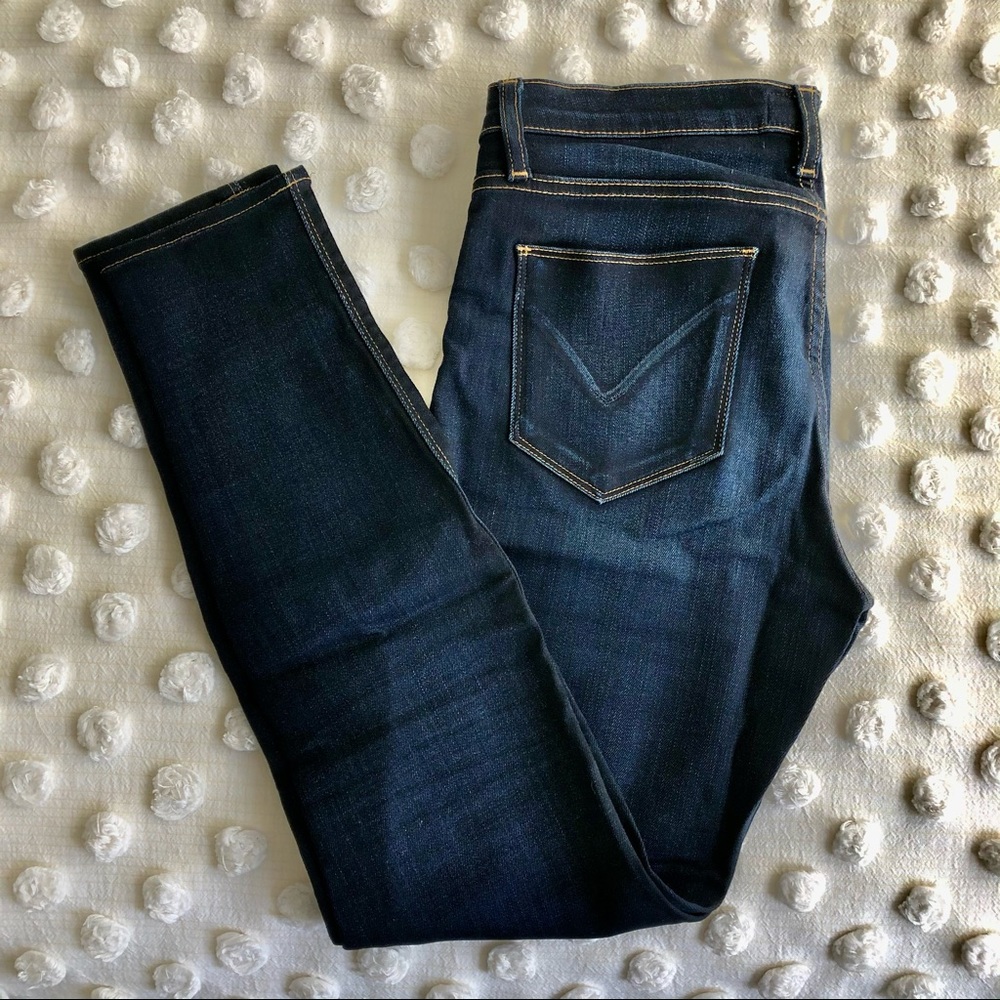 Hudson Mid-Rise Dark Wash Skinny Jeans